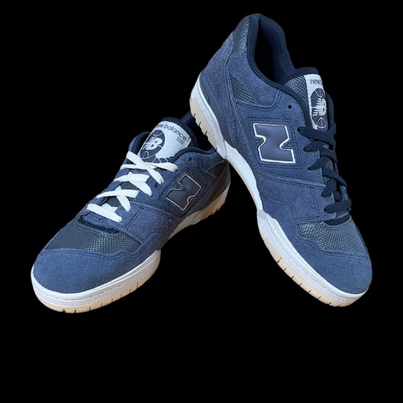 New Balance 550 Navy Blue Suede & Mesh Sneakers Men’s Size 10.5 EUC 1X main image 8